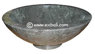Black marble wash basin