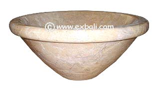 Vase style pink marble basin