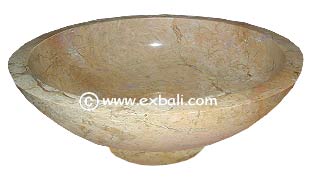 Dish style Pink marble handbasin