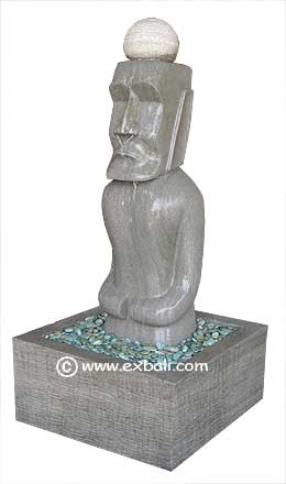 Easter island water feature