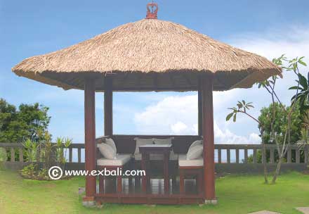 Balinese garden and pool structures