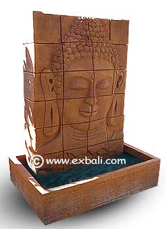 Buddha face water feature