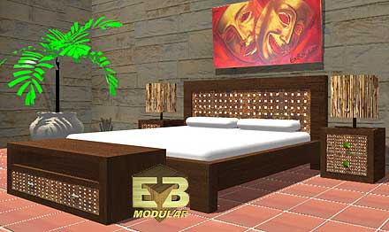 Modular plywood and resin bed example