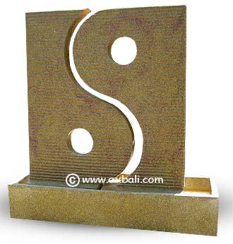 Yin yan water feature