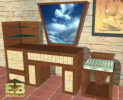 Vanity with accessories