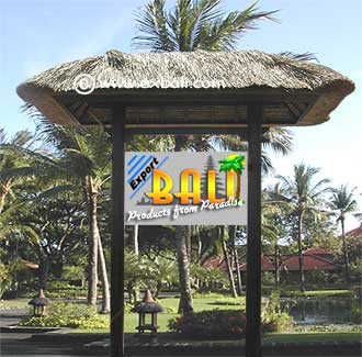 Thatched Roadsign Balinese Style gazebo