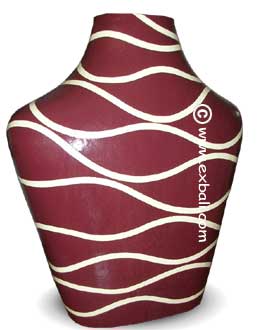 Wide painted vase