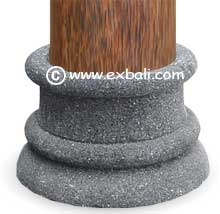 Balinese gazebo lava stone post support