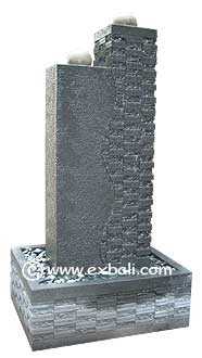 Vertical concrete water feature from Bali