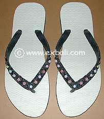 Jandals with beads