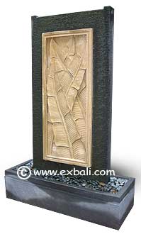 Mixed stone concrete water feature