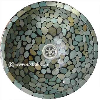 Green pebble washbasin