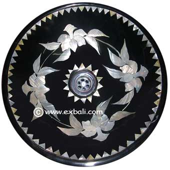 Shell flower pattern washbasin