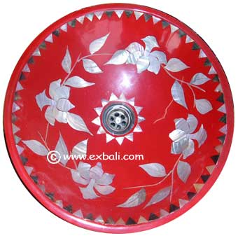 Shell mosaic washbasin