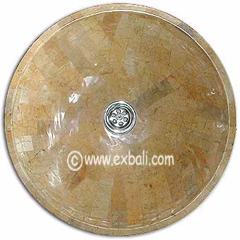Brown marble hand basin