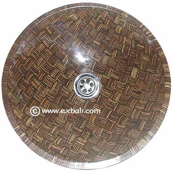 Mosaic coconut weave pattern