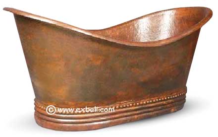 Classic copper bathtub