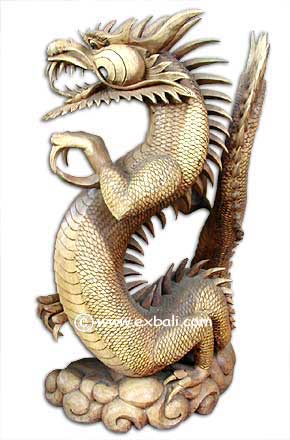 Carved Dragons From Bali