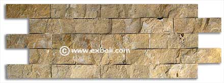 Stone wall cladding rough face brick motif