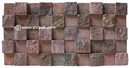 Red lava stone wall cladding