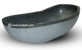 Textured terrazzo bathtub