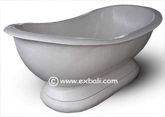White terrazzo bath